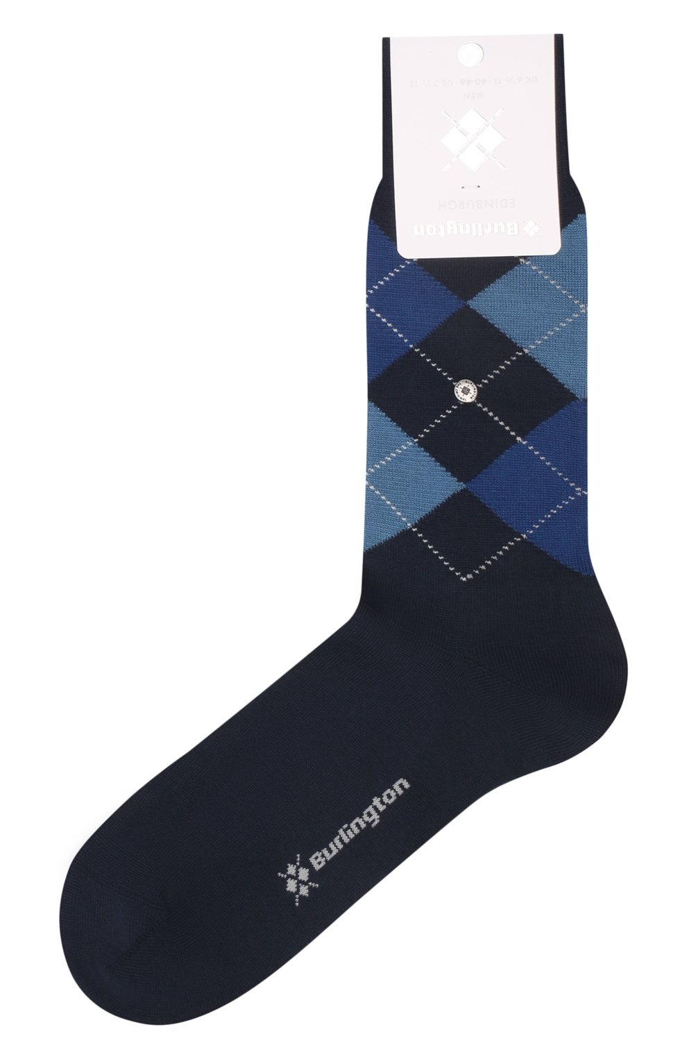 Мужские шерстяные носки BURLINGTON темно-синего цвета, арт. 21182. | Фото 1 (Материал внешний: Шерсть; Кросс-КТ: бельё)