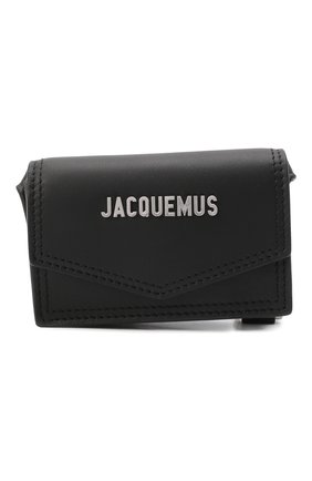 Мужской кожаный футляр для кредитных карт JACQUEMUS черного цвета, арт. 216SL004-3038 | Фото 1 (Материал: Натуральная кожа)