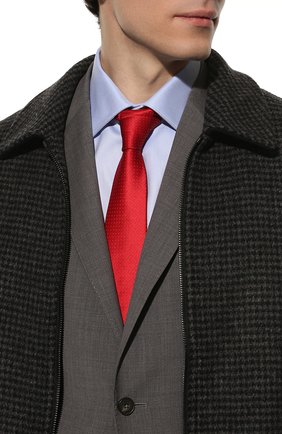 Мужской шелковый галстук CANALI красного цвета, арт. 90/HX03456 | Фото 2 (Материал: Шелк, Текстиль; Принт: С принтом)