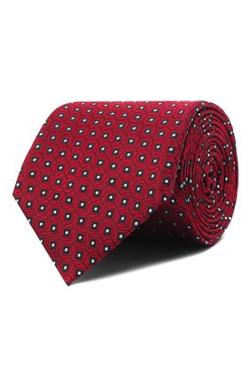 Мужской шелковый галстук CANALI красного цвета, арт. 79/HX03440 | Фото 1 (Материал: Шелк, Текстиль; Принт: С принтом)