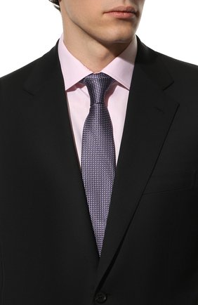 Мужской шелковый галстук CANALI фиолетового цвета, арт. 79/HX03440 | Фото 2 (Материал: Текстиль, Шелк; Принт: С принтом)