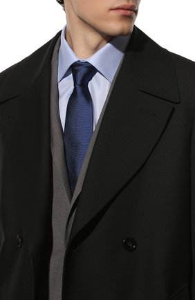 Мужской шелковый галстук ERMENEGILDO ZEGNA синего цвета, арт. Z3D00T/1XW | Фото 2 (Материал: Текстиль, Шелк; Принт: Без принта)