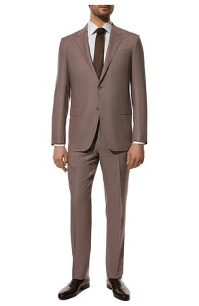 Мужской костюм из шерсти и льна ERMENEGILDO ZEGNA бордового цвета по цене 299500 руб., арт. 339500/221225 | Фото 1 Мужской костюм из шерсти и льна ERMENEGILDO ZEGNA бордового цвета, арт. 339500/221225 | Фото 1 (Рукава: Длинные; Материал внешний: Шерсть; Материал подклада: Купро; Стили: Классический; Костюмы М: Однобортный)