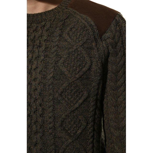 Шерстяной свитер Polo Ralph Lauren 710858005, цвет хаки, размер 52 - фото 5