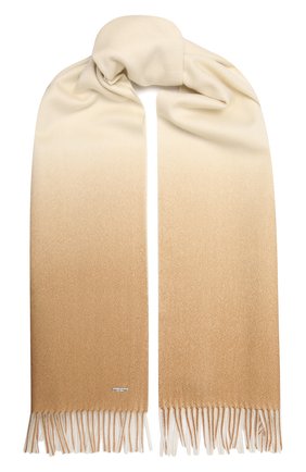 Женский кашемировый шарф grande LORO PIANA кремвого цвета, арт. FAM1326 | Фото 1 (Материал: Шерсть, Текстиль, Кашемир)