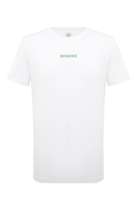 Мужская хлопковая футболка BOGNER белого цвета, арт. 58446604 | Фото 1 (Длина (для топов): Стандартные; Материал внешний: Хлопок; Рукава: Короткие; Принт: Без принта; Стили: Кэжуэл)
