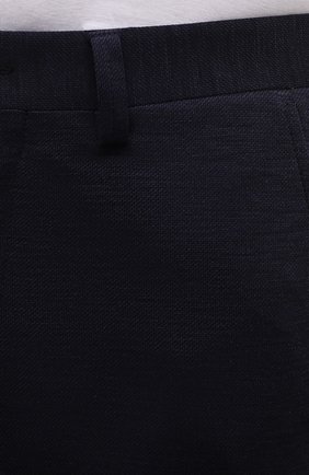 Мужские шерстяные брюки CORNELIANI темно-синего цвета, арт. 894L13-2116851/00 | Фото 5 (Материал внешний: Шерсть; Длина (брюки, джинсы): Стандартные; Случай: Повседневный; Стили: Кэжуэл)