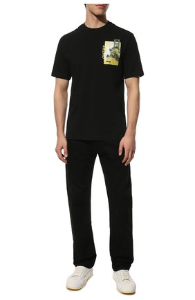 Мужская хлопковая футболка KENZO черного цвета, арт. FC55TS2134SA | Фото 2 (Рукава: Короткие; Длина (для топов): Стандартные; Материал внешний: Хлопок; Принт: С принтом)