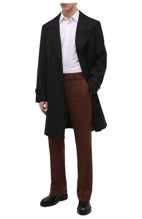 Мужские шерстяные брюки VALENTINO коричневого цвета, арт. XV0RBI15804 | Фото 2 (Длина (брюки, джинсы): Стандартные; Материал внешний: Шерсть; Случай: Формальный; Стили: Классический)
