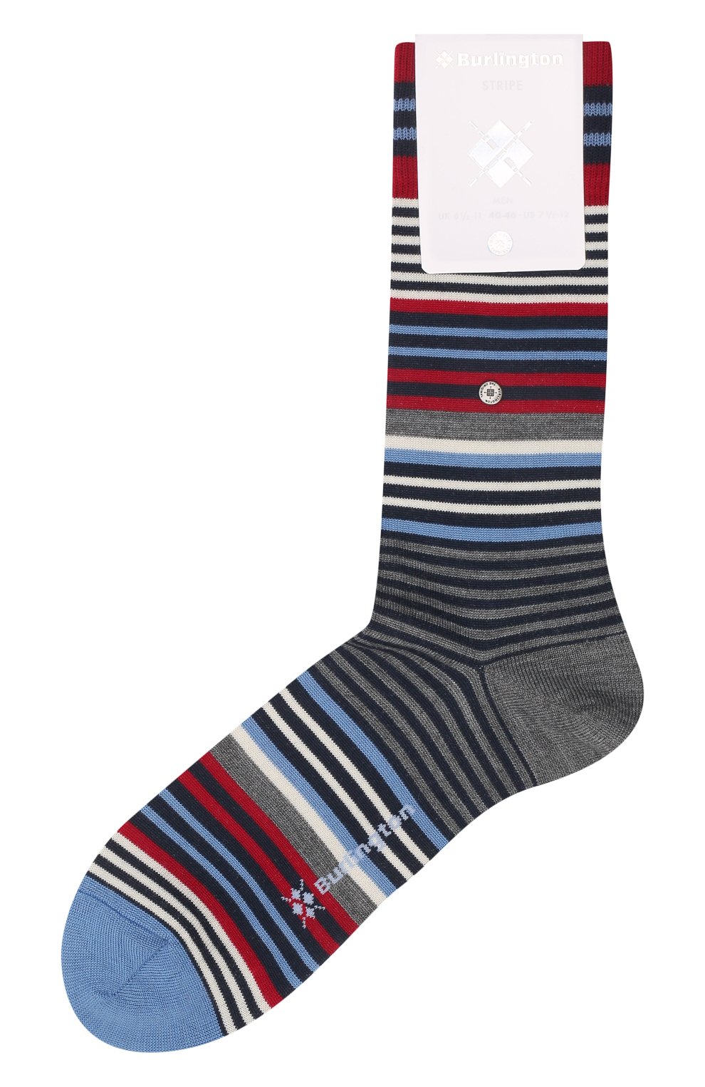 Мужские шерстяные носки BURLINGTON серого цвета, арт. 21057. | Фото 1 (Материал внешний: Шерсть; Кросс-КТ: бельё)
