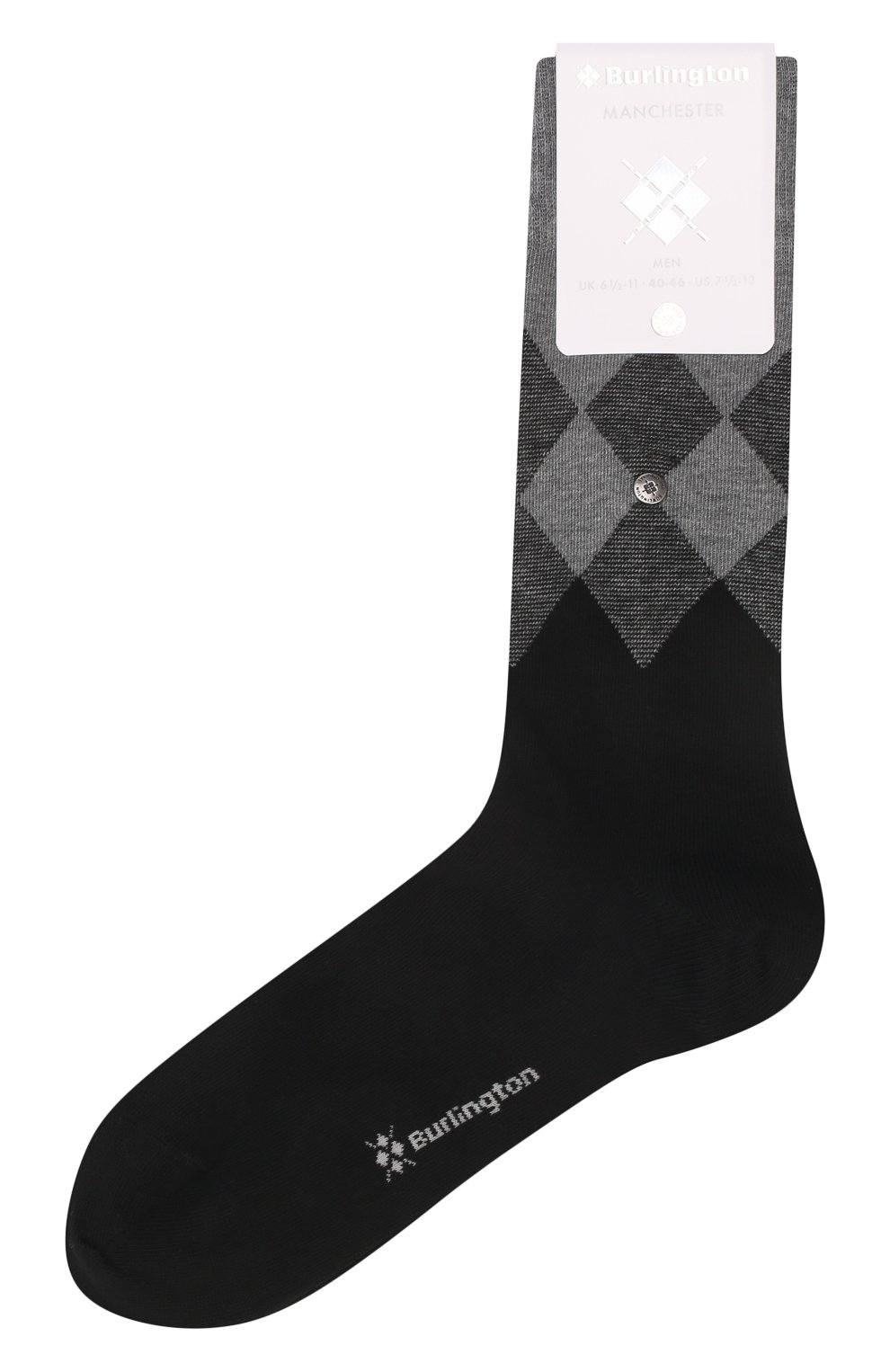 Мужские хлопковые носки BURLINGTON черного цвета, арт. 21912. | Фото 1 (Кросс-КТ: бельё; Материал внешний: Хлопок)