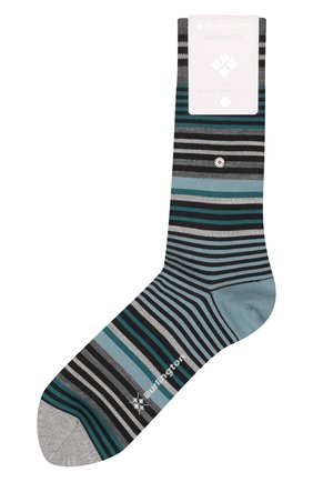 Мужские шерстяные носки BURLINGTON светло-зеленого цвета, арт. 21057. | Фото 1 (Материал внешний: Шерсть; Кросс-КТ: бельё)