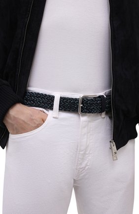 Мужской ремень CORNELIANI темно-синего цвета по цене 22550 руб., арт. 89V359-2120852/00 | Фото 2 Мужской ремень CORNELIANI темно-синего цвета, арт. 89V359-2120852/00 | Фото 2 (Материал: Текстиль; Случай: Повседневный)