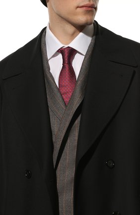 Мужской шелковый галстук CANALI красного цвета, арт. 18/HJ03389 | Фото 2 (Материал: Текстиль, Шелк; Принт: С принтом)
