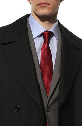 Мужской шелковый галстук CANALI красного цвета, арт. 18/HJ03382 | Фото 2 (Материал: Шелк, Текстиль; Принт: С принтом)