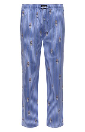 Мужские хлопковые домашние брюки POLO RALPH LAUREN голубого цвета, арт. 714862799/001 | Фото 1 (Длина (брюки, джинсы): Стандартные; Материал внешний: Хлопок; Кросс-КТ: домашняя одежда)