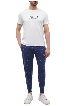 Мужская хлопковая футболка POLO RALPH LAUREN белого цвета, арт. 714862615 | Фото 2 (Длина (для топов): Стандартные; Материал внешний: Хлопок; Рукава: Короткие; Кросс-КТ: домашняя одежда)