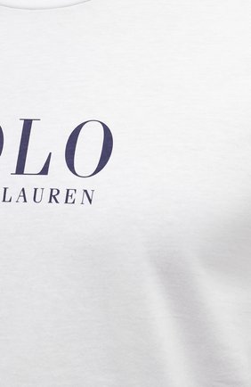 Мужская хлопковая футболка POLO RALPH LAUREN белого цвета, арт. 714862615 | Фото 5 (Кросс-КТ: домашняя одежда; Рукава: Короткие; Длина (для топов): Стандартные; Материал внешний: Хлопок)