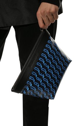 Мужская клатч DSQUARED2 синего цвета, арт. BYM0031 47504275 | Фото 2 (Материал: Экокожа; Размер: mini)