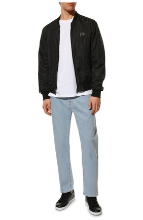 Мужские кожаные кеды boxer DSQUARED2 черного цвета по цене 47400 руб., арт. SNM0175 01504982 | Фото 2 Мужские кожаные кеды boxer DSQUARED2 черного цвета, арт. SNM0175 01504982 | Фото 2 (Материал внешний: Кожа; Материал внутренний: Текстиль, Натуральная кожа; Материал утеплителя: Без утеплителя; Стили: Классический)