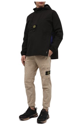 Мужская комплект из анорака, жилета и сумки STONE ISLAND черного цвета, арт. 7615419G1 | Фото 2 (Длина (верхняя одежда): Короткие; Рукава: Длинные; Стили: Спорт-шик; Кросс-КТ: Куртка; Материал подклада: Синтетический материал; Мужское Кросс-КТ: утепленные куртки)