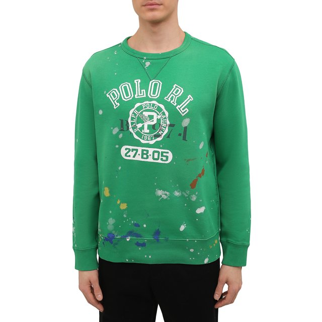 Хлопковый свитшот Polo Ralph Lauren 710865024, цвет зелёный, размер 50 - фото 3