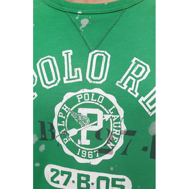 Хлопковый свитшот Polo Ralph Lauren 710865024, цвет зелёный, размер 50 - фото 5