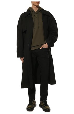 Мужской хлопковое худи DOLCE & GABBANA хаки цвета по цене 59950 руб., арт. G90V2T/FU7DU | Фото 2 Мужской хлопковое худи DOLCE & GABBANA хаки цвета, арт. G90V2T/FU7DU | Фото 2 (Стили: Милитари; Длина (для топов): Стандартные; Мужское Кросс-КТ: Худи-одежда; Рукава: Длинные; Принт: Без принта; Материал внешний: Хлопок)