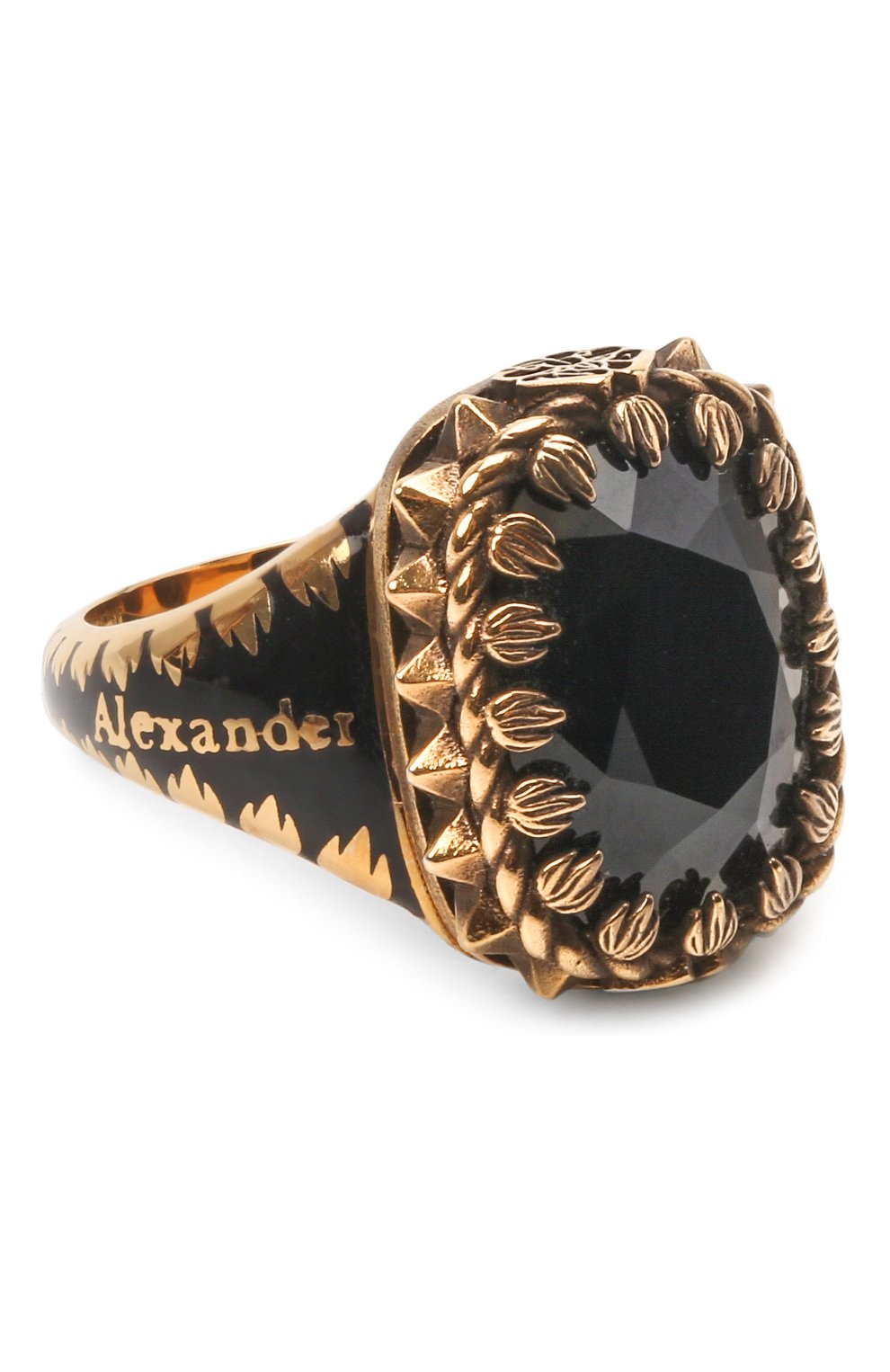 Женское кольцо ALEXANDER MCQUEEN золотого цвета, арт. 688466/J160T | Фото 1 (Материал: Металл)