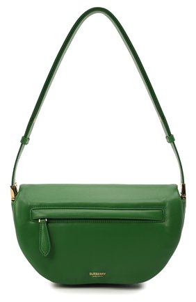 Женская сумка olympia small BURBERRY зеленого цвета, арт. 8049172 | Фото 1 (Сумки-технические: Сумки top-handle; Материал: Натуральная кожа; Размер: small; Ремень/цепочка: На ремешке)