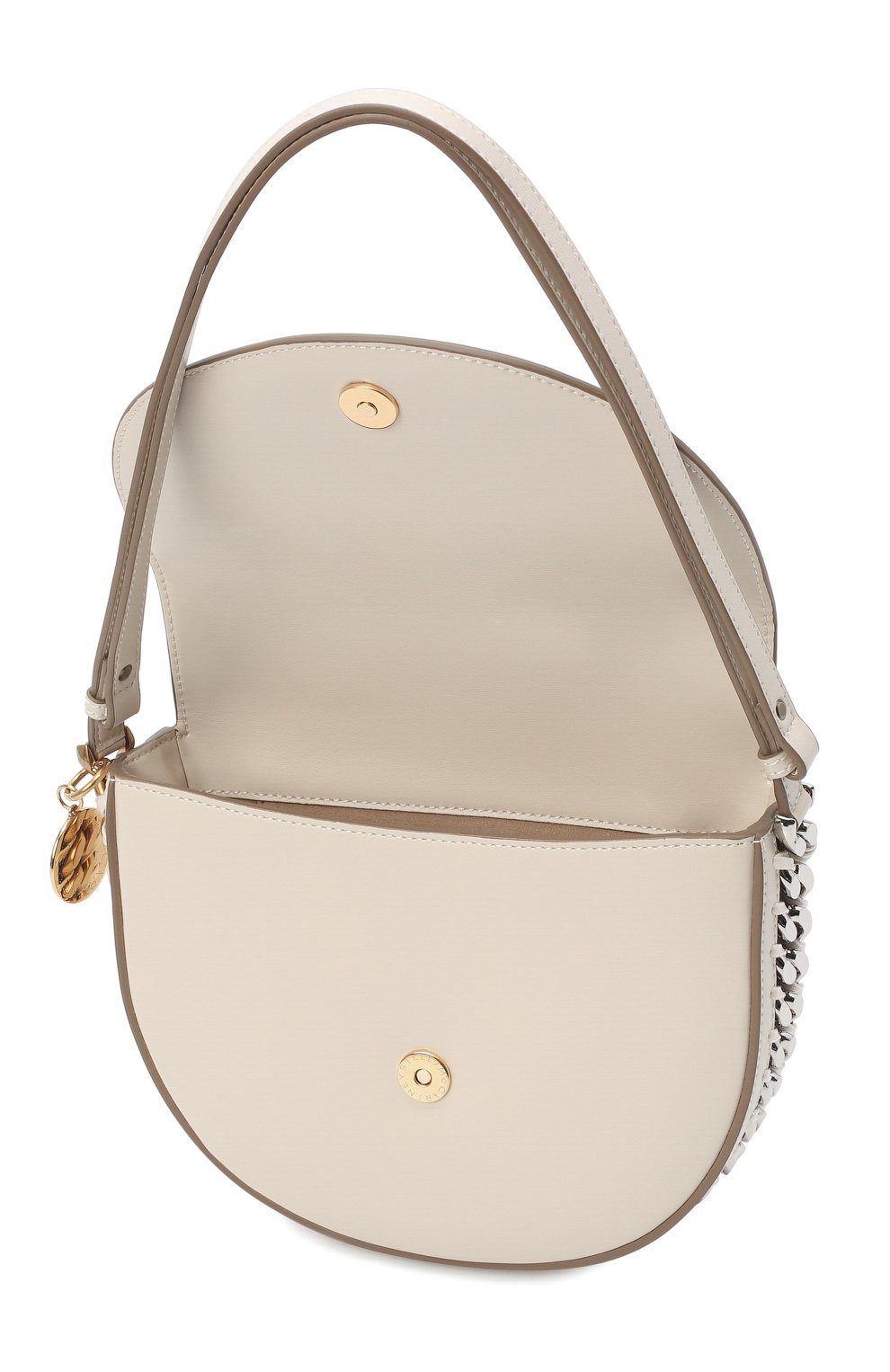 Женская сумка frayme STELLA MCCARTNEY кремвого цвета по цене 124500 руб., арт. 7B0006/W8839 | Фото 5 Женская сумка frayme STELLA MCCARTNEY кремвого цвета, арт. 7B0006/W8839 | Фото 5 (Сумки-технические: Сумки top-handle; Материал: Текстиль, Экокожа; Размер: small)