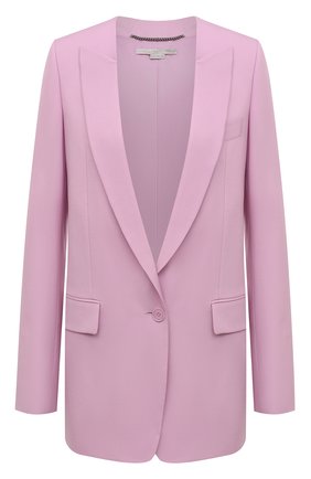 Женский шерстяной жакет STELLA MCCARTNEY розового цвета по цене 119500 руб., арт. 604329/SSA36 | Фото 1 Женский шерстяной жакет STELLA MCCARTNEY розового цвета, арт. 604329/SSA36 | Фото 1 (Длина (для топов): Удлиненные; Рукава: Длинные; Случай: Повседневный; Женское Кросс-КТ: Жакет-одежда; Стили: Романтичный; Материал подклада: Вискоза; 1-2-бортные: Однобортные; Материал внешний: Шерсть)