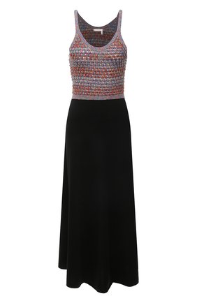 Женское платье CHLOÉ черного цвета по цене 194000 руб., арт. CHC22SMR01570 | Фото 1 Женское платье CHLOÉ черного цвета, арт. CHC22SMR01570 | Фото 1 (Женское Кросс-КТ: Платье-одежда, Платье-пляжная одежда, Сарафаны; Длина Ж (юбки, платья, шорты): Миди; Кросс-КТ: Трикотаж; Стили: Бохо; Случай: Повседневный; Рукава: Без рукавов; Материал внешний: Шерсть)