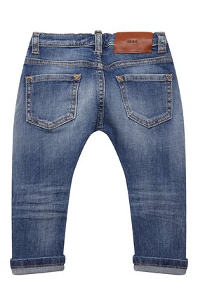 Детские джинсы DSQUARED2 синего цвета, арт. DQ01TC-D009Q | Фото 2 (Детали: На резинке)