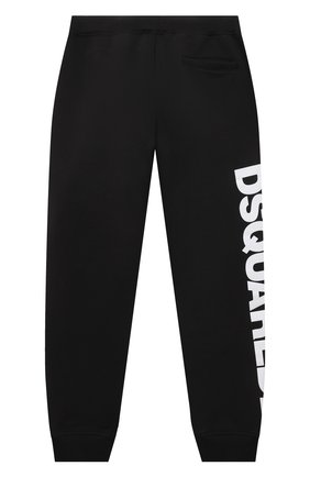 Детские хлопковые джоггеры DSQUARED2 черного цвета по цене 23600 руб., арт. DQ0778-D00XL | Фото 2 Детские хлопковые джоггеры DSQUARED2 черного цвета, арт. DQ0778-D00XL | Фото 2 (Материал внешний: Хлопок; Мальчики Кросс-КТ: Джоггеры-одежда; Ростовка одежда: 10 - 11 лет | 140 - 146см, 12 лет | 152 см, 13 - 15 лет | 158 см, 16 лет | 164 см, 4 года | 104 см, 6 лет | 116 см, 8 лет | 128 см)