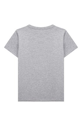 Детская хлопковая футболка IL GUFO серого цвета, арт. P22TS349M0014/5A-8A | Фото 2 (Материал внешний: Хлопок; Рукава: Короткие; Мальчики Кросс-КТ: Футболка-одежда)