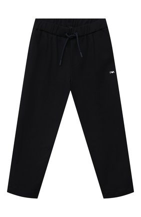 Детские хлопковые брюки EMPORIO ARMANI темно-синего цвета по цене 21650 руб., арт. 3L4PJH/4J5PZ | Фото 1 Детские хлопковые брюки EMPORIO ARMANI темно-синего цвета, арт. 3L4PJH/4J5PZ | Фото 1 (Материал внешний: Хлопок; Случай: Повседневный; Ростовка одежда: 10 - 11 лет | 140 - 146см, 13 - 15 лет | 158 см, 16 лет | 164 см, 4 года | 104 см, 5 лет | 110 см, 6 лет | 116 см, 7 лет | 122 см, 8 лет | 128 см)