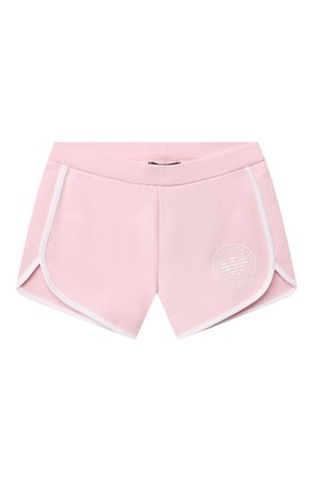Детские хлопковые шорты EMPORIO ARMANI светло-розового цвета по цене 12100 руб., арт. 3L3S02/3J4FZ | Фото 1 Детские хлопковые шорты EMPORIO ARMANI светло-розового цвета, арт. 3L3S02/3J4FZ | Фото 1 (Материал внешний: Хлопок; Случай: Повседневный; Ростовка одежда: 10 - 11 лет | 140 - 146см, 13 - 15 лет | 158 см, 16 лет | 164 см, 4 года | 104 см, 6 лет | 116 см, 8 лет | 128 см)