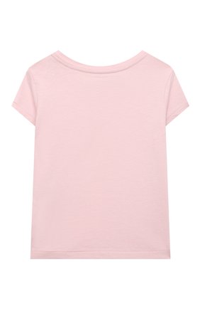 Детская хлопковая футболка POLO RALPH LAUREN светло-розового цвета, арт. 311833549 | Фото 2 (Материал внешний: Хлопок; Рукава: Короткие; Девочки Кросс-КТ: футболка-одежда; Ростовка одежда: 2 года | 92 см, 3 года | 98 см, 4 года | 104 см)