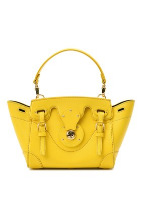 Женская сумка ricky 18 RALPH LAUREN желтого цвета, арт. 435870117 | Фото 1 (Ремень/цепочка: На ремешке; Материал: Натуральная кожа; Размер: mini; Сумки-технические: Сумки top-handle, Сумки через плечо)