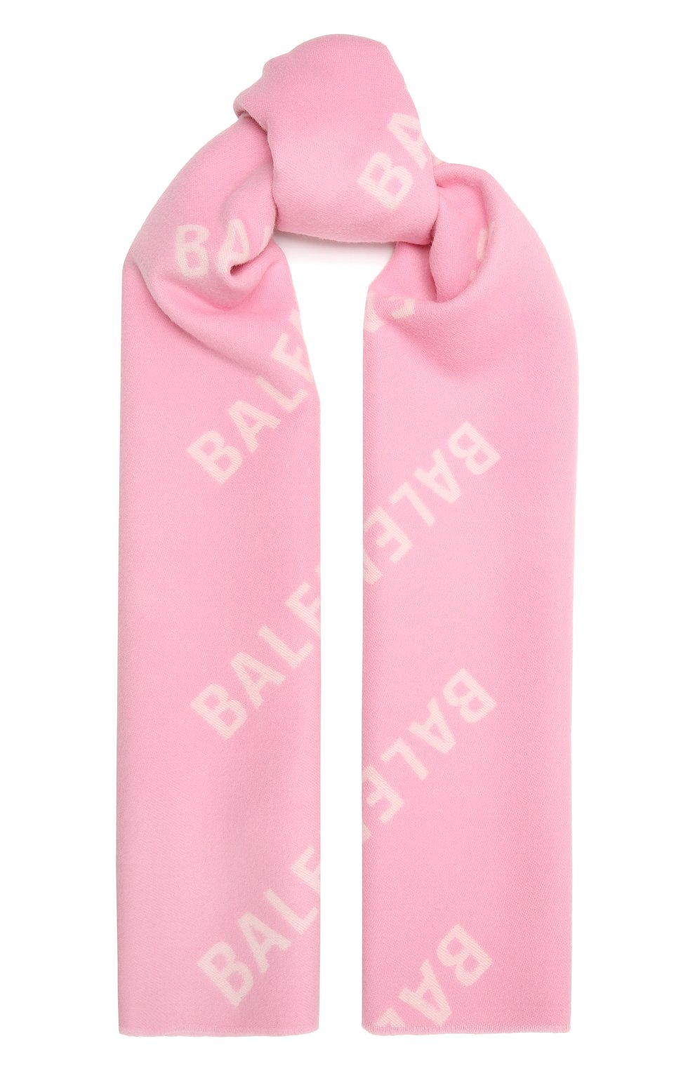 Женский шерстяной шарф BALENCIAGA светло-розового цвета, арт. 685514/420B8 | Фото 1 (Материал: Текстиль, Шерсть)