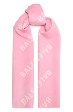 Женский шерстяной шарф BALENCIAGA светло-розового цвета по цене 0 руб., арт. 685514/420B8 | Фото 1 Женский шерстяной шарф BALENCIAGA светло-розового цвета, арт. 685514/420B8 | Фото 1 (Материал: Текстиль, Шерсть)