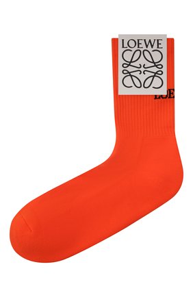 Мужские носки LOEWE оранжевого цвета, арт. H000487X03 | Фото 1 (Материал внешний: Синтетический материал; Кросс-КТ: бельё)