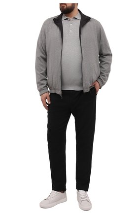 Мужские брюки из хлопка и шелка MARCO PESCAROLO черного цвета, арт. CHIAIAM/ZIP+SFILA/4502 | Фото 2 (Материал внешний: Хлопок; Длина (брюки, джинсы): Стандартные; Силуэт М (брюки): Чиносы; Стили: Кэжуэл; Случай: Повседневный; Big sizes: Big Sizes)