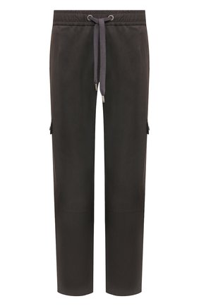 Мужские хлопковые брюки-карго DOLCE & GABBANA темно-серого цвета, арт. GW72ET/FUM20 | Фото 1 (Материал внешний: Хлопок; Длина (брюки, джинсы): Стандартные; Силуэт М (брюки): Карго; Стили: Кэжуэл; Случай: Повседневный)
