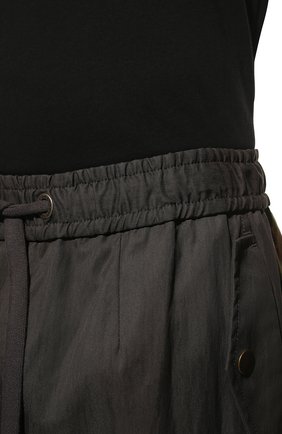 Мужские хлопковые брюки-карго DOLCE & GABBANA темно-серого цвета, арт. GW72ET/FUM20 | Фото 5 (Силуэт М (брюки): Карго; Длина (брюки, джинсы): Стандартные; Случай: Повседневный; Материал внешний: Хлопок; Стили: Кэжуэл)