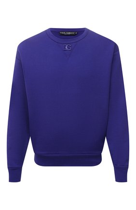 Мужской хлопковый свитшот DOLCE & GABBANA фиолетового цвета по цене 59950 руб., арт. G9VA5Z/FU7DU | Фото 1 Мужской хлопковый свитшот DOLCE & GABBANA фиолетового цвета, арт. G9VA5Z/FU7DU | Фото 1 (Материал внешний: Хлопок; Длина (для топов): Стандартные; Рукава: Длинные; Мужское Кросс-КТ: свитшот-одежда; Принт: Без принта; Стили: Спорт-шик)