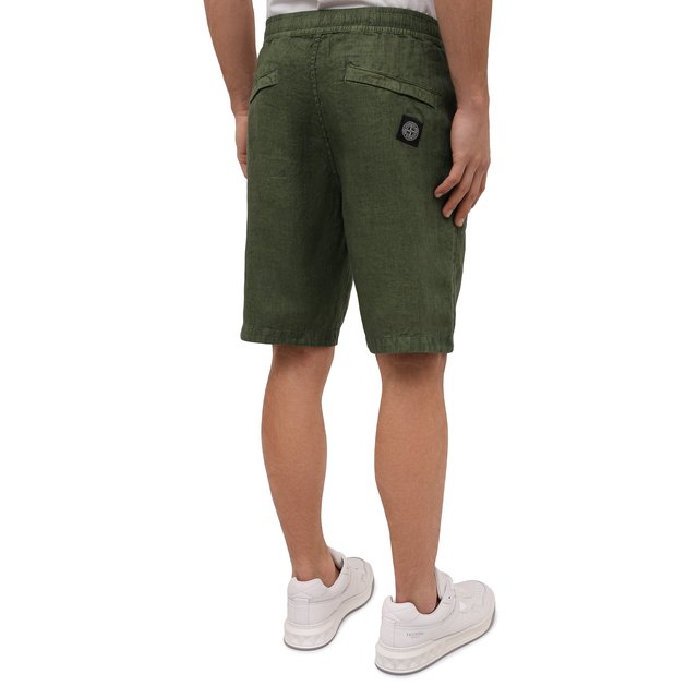 фото Льняные шорты stone island