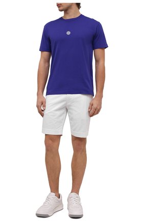 Мужская хлопковая футболка STONE ISLAND фиолетового цвета, арт. 76152NS97 | Фото 2 (Материал внешний: Хлопок; Рукава: Короткие; Длина (для топов): Стандартные; Принт: С принтом; Стили: Кэжуэл)
