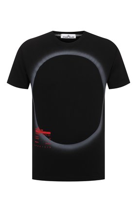 Мужская хлопковая футболка STONE ISLAND черного цвета, арт. 76152NS95 | Фото 1 (Рукава: Короткие; Длина (для топов): Стандартные; Материал внешний: Хлопок; Принт: С принтом; Стили: Кэжуэл)
